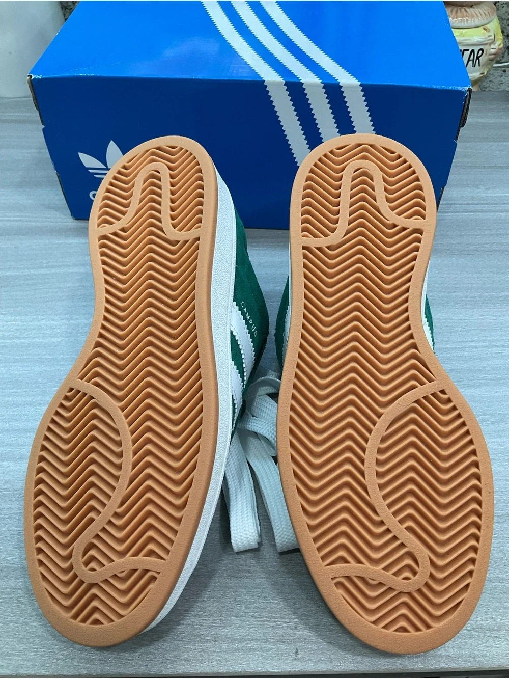 NWT IN BOX MENS ADIDAS CAMPUS 00S 'DARK GREEN‎ CLOUD WHITE' SHOES  SNEAKERS